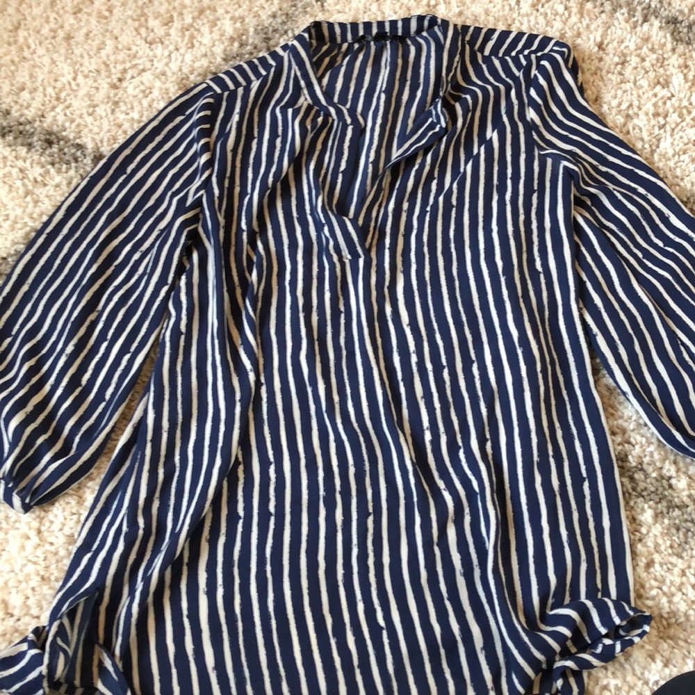Navy & White Stripe Nautical Banana Republic Tunic